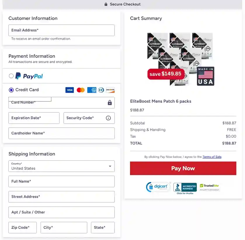 EliteBoost Men's Patch checkout